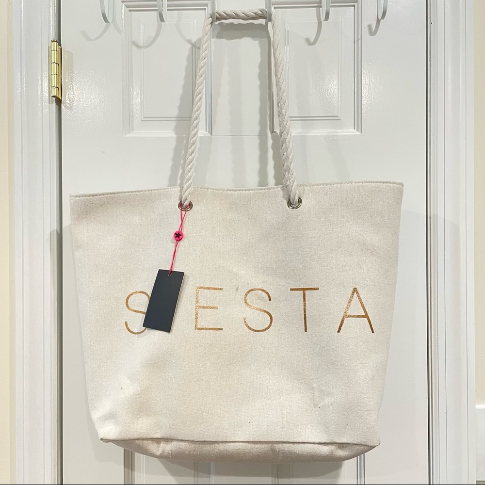 South beach “SIESTA” beach bag tote bag